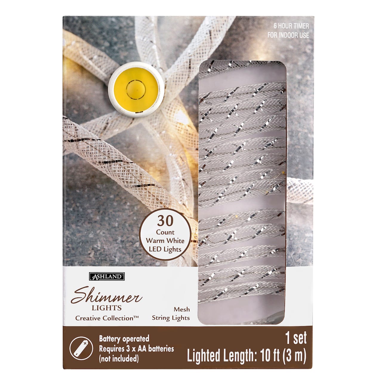 12 Pack: 30ct. Warm White LED Mesh Light Set by Ashland® Creative Collection™